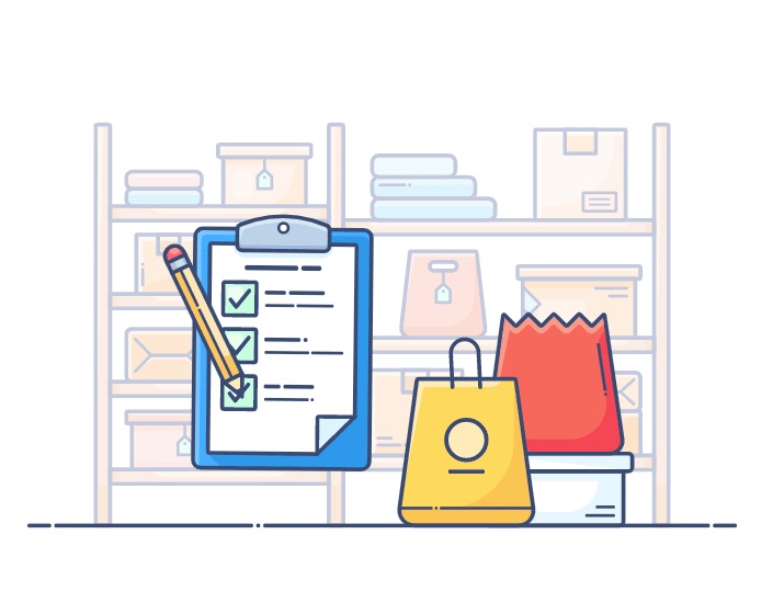 Dropshipping Illustrations - Animated commercial SVG/LOTTIE illustration library preview for Ecommerce