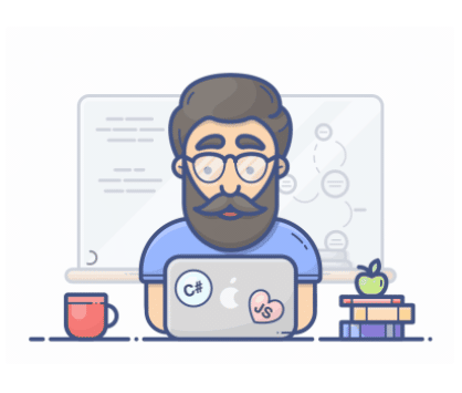 People at Work Illustrations commercial Vector illustration library preview for Tech