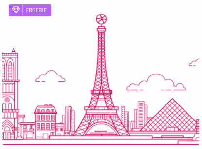 Vector City Skylines commercial Vector illustration library preview for Tech
