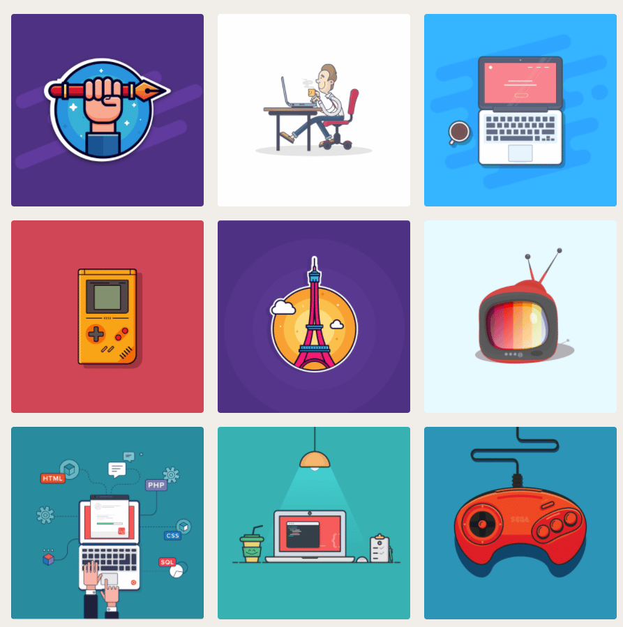 Illustrations Co free Vector illustration library preview for Tech