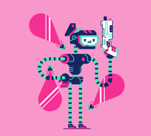 Cyborg style commercial PNG/SVG illustration library preview