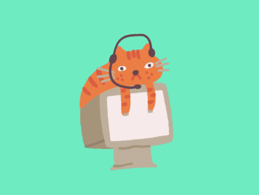 Ginger Cat style commercial PNG/SVG illustration library preview