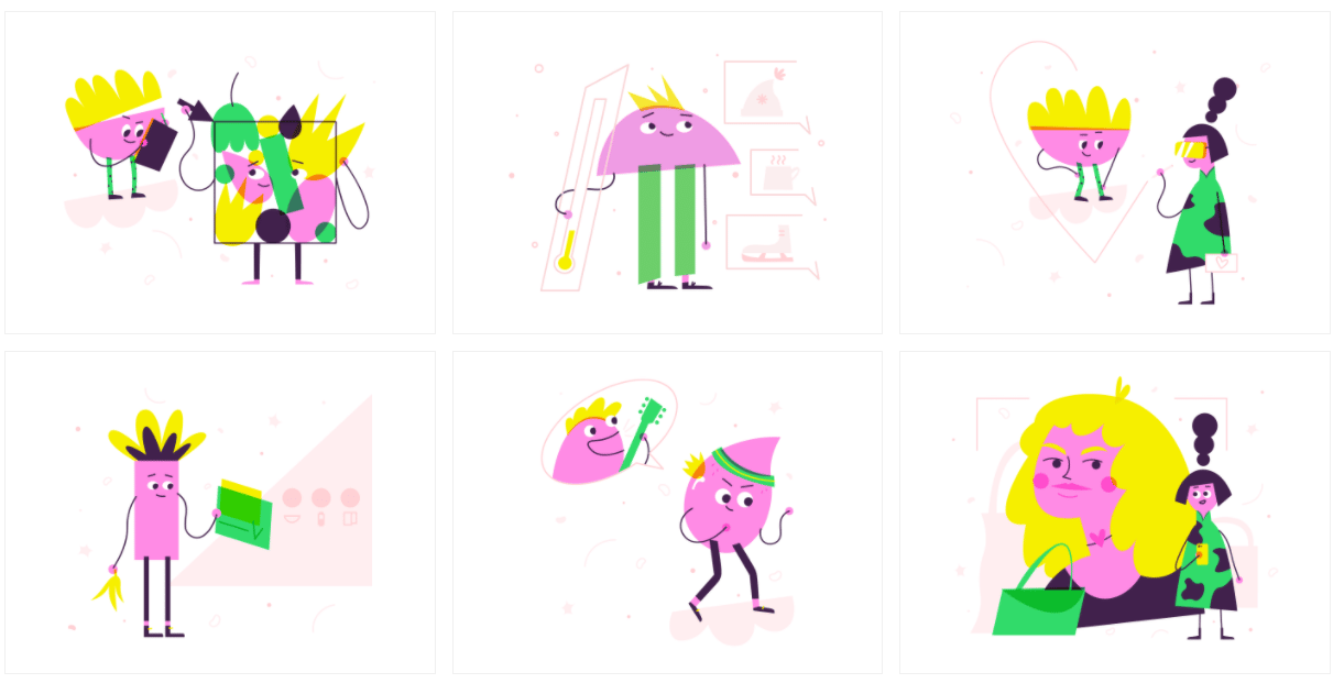 Knick-Knacks commercial Vector illustration library preview