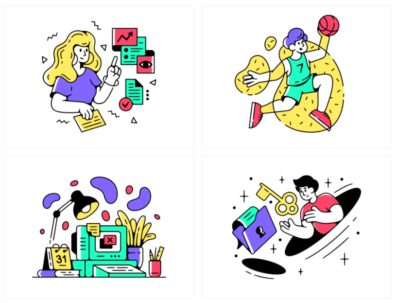 Friday commercial Vector illustration library preview