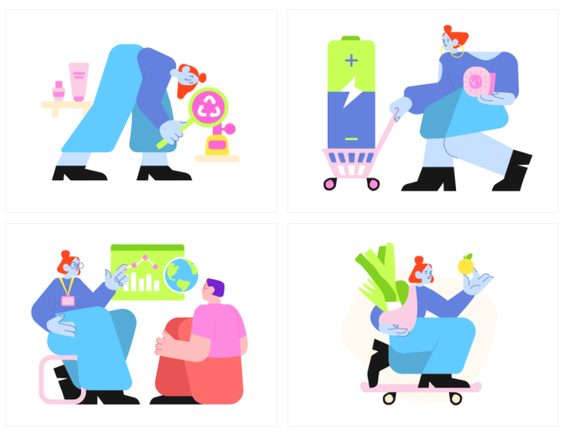 Eco Life commercial Vector illustration library preview for Health