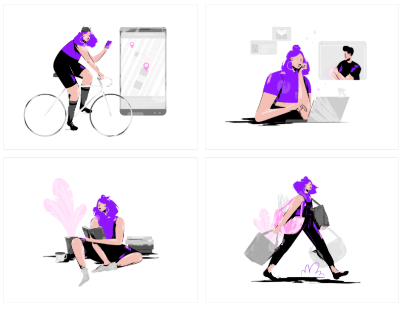 Riley commercial Vector illustration library preview