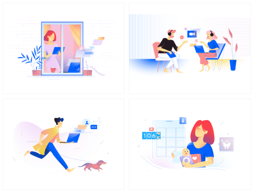 Meetup commercial Vector illustration library preview for Business