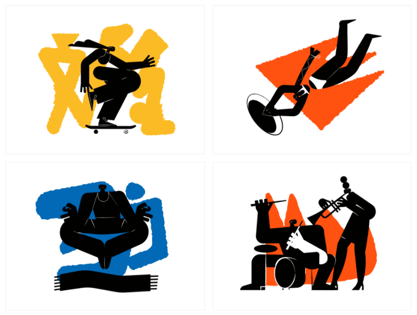 Blotter commercial Vector illustration library preview