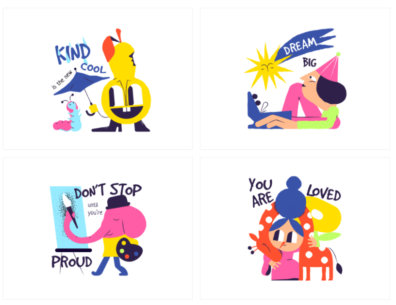 Keep Going commercial Vector illustration library preview