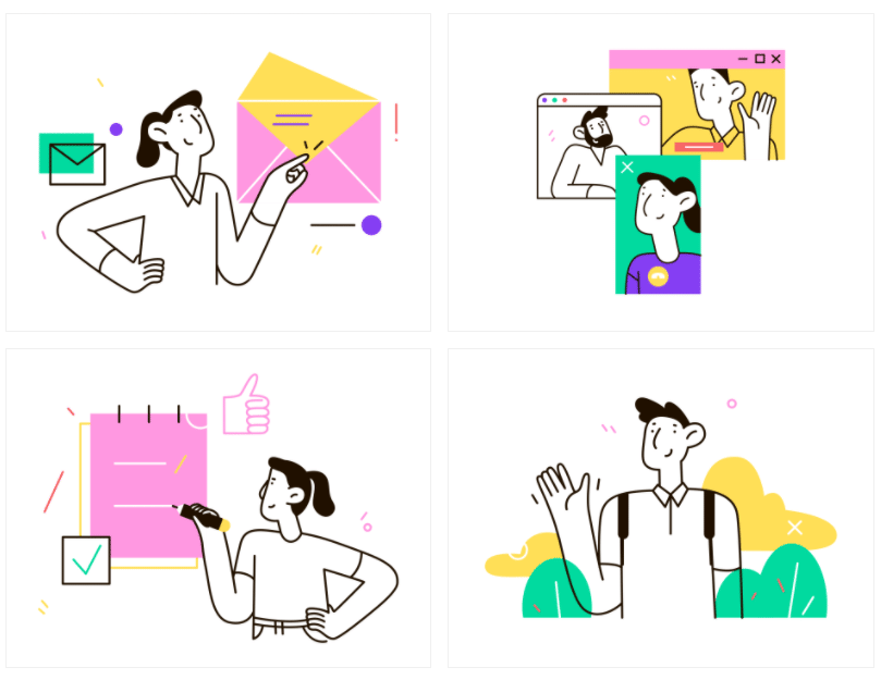 Easy commercial Vector illustration library preview for Business