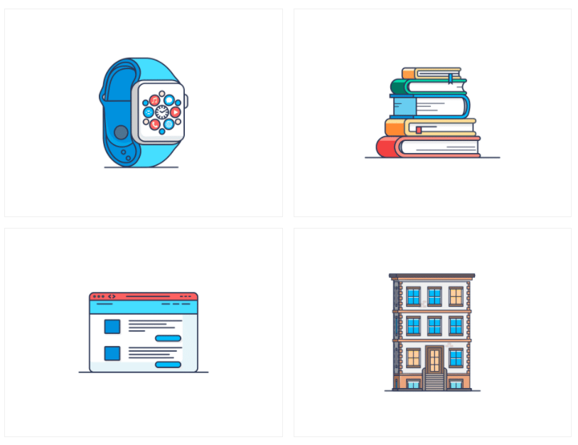 Juicy commercial Vector illustration library preview for Business