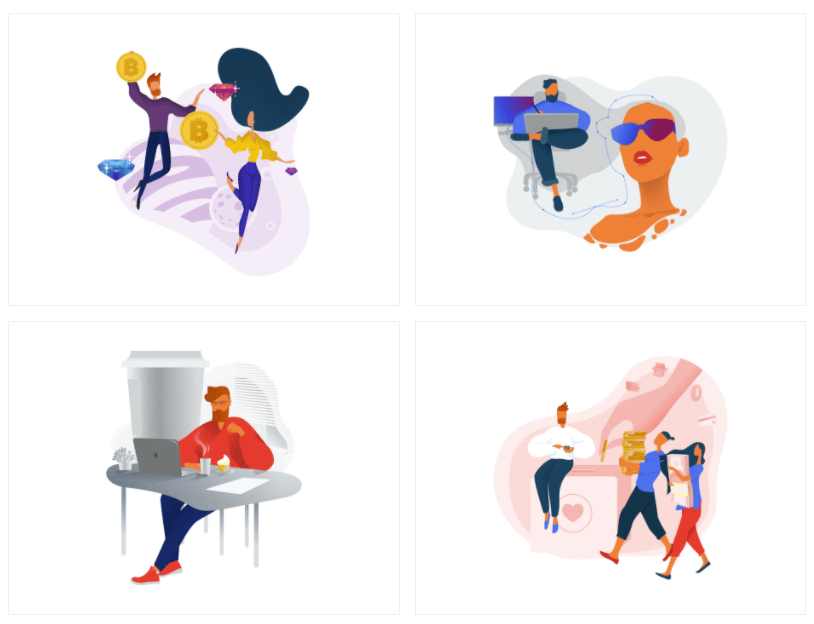 Brave commercial Vector illustration library preview for Tech