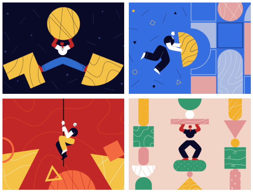 Oliver commercial Vector illustration library preview for Tech