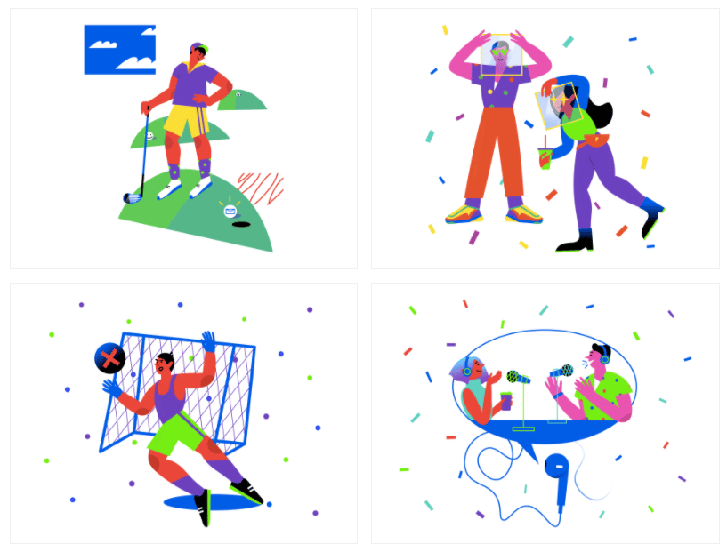 Blink commercial Vector illustration library preview