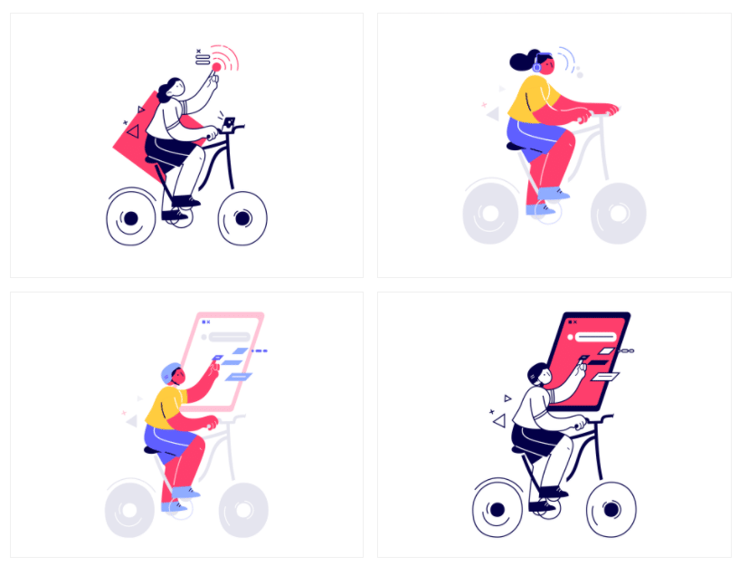 Control commercial PNG/SVG illustration library preview