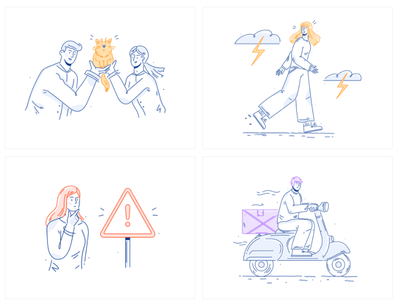 Afterclap commercial Vector illustration library preview for Business