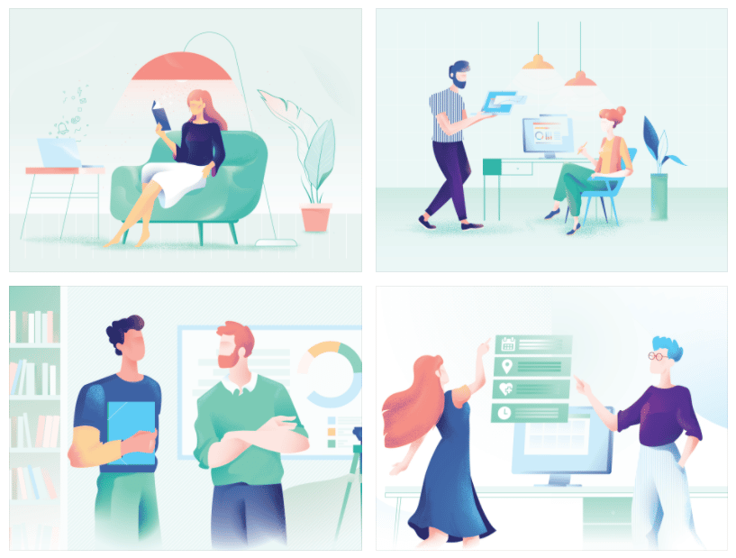 Nature commercial Vector illustration library preview for Business