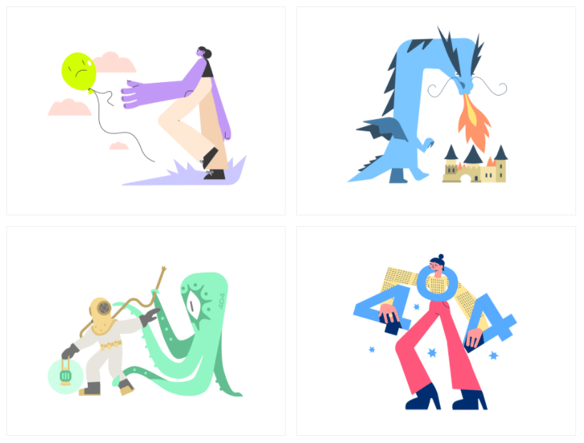 Error 404 commercial Vector illustration library preview