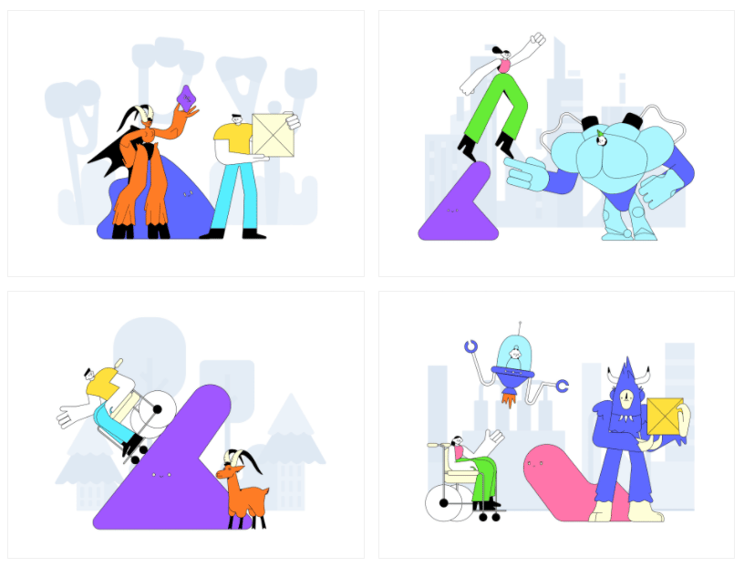 Flow Lava commercial Vector illustration library preview