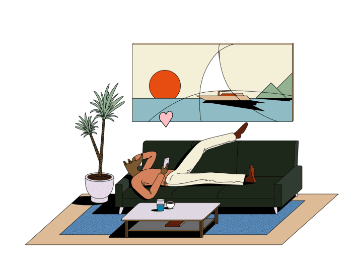 Dreamwork commercial Vector illustration library preview