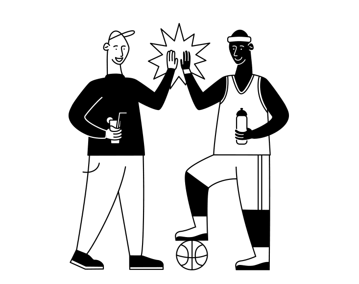 Neighbour Larry free Vector illustration library preview