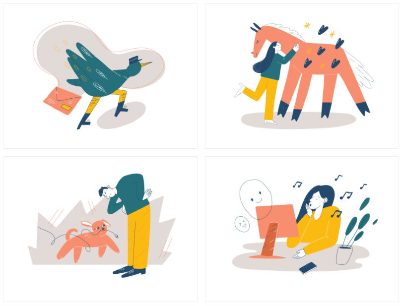 Humpy commercial Vector illustration library preview