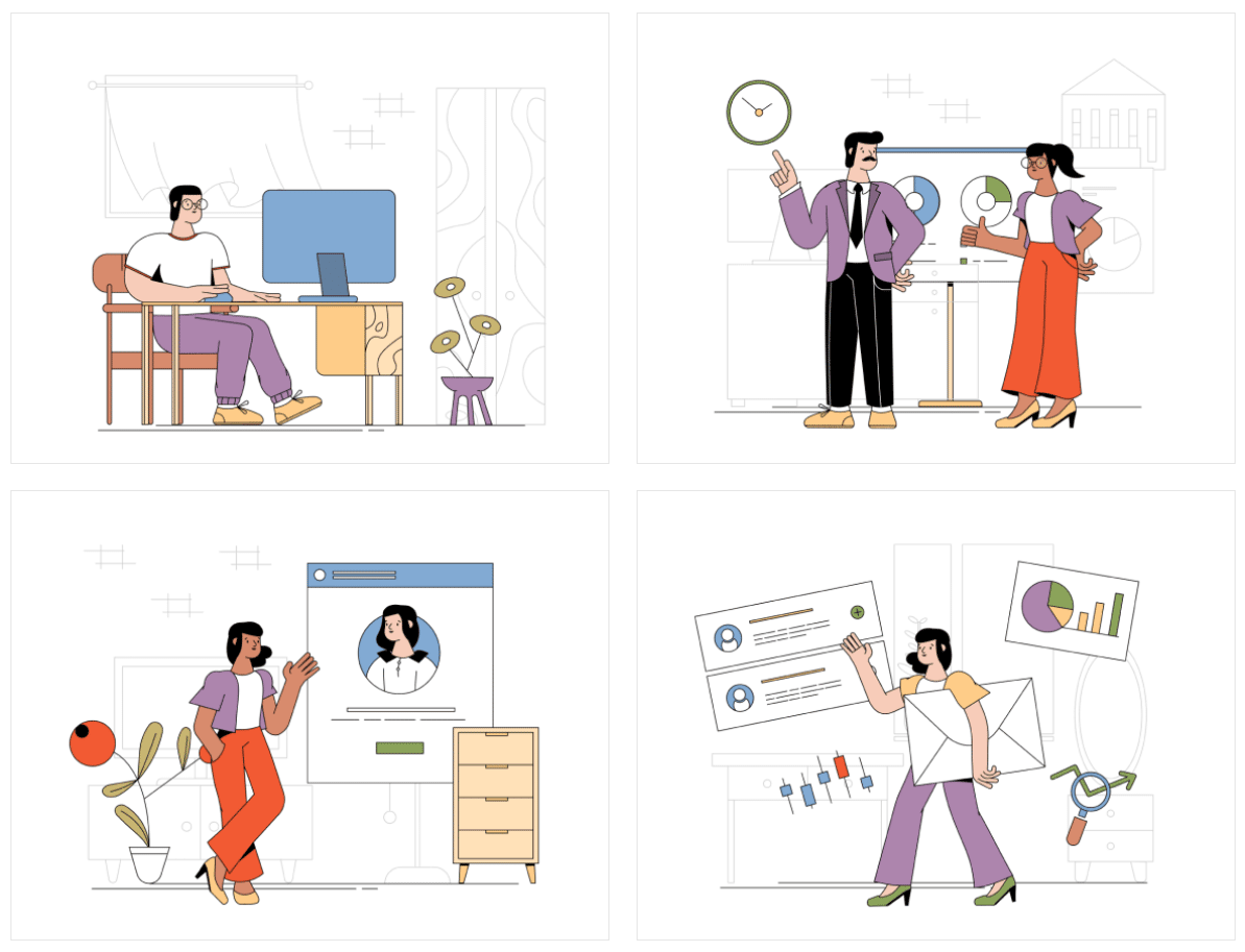 Manufactory Illustrations commercial Vector illustration library preview
