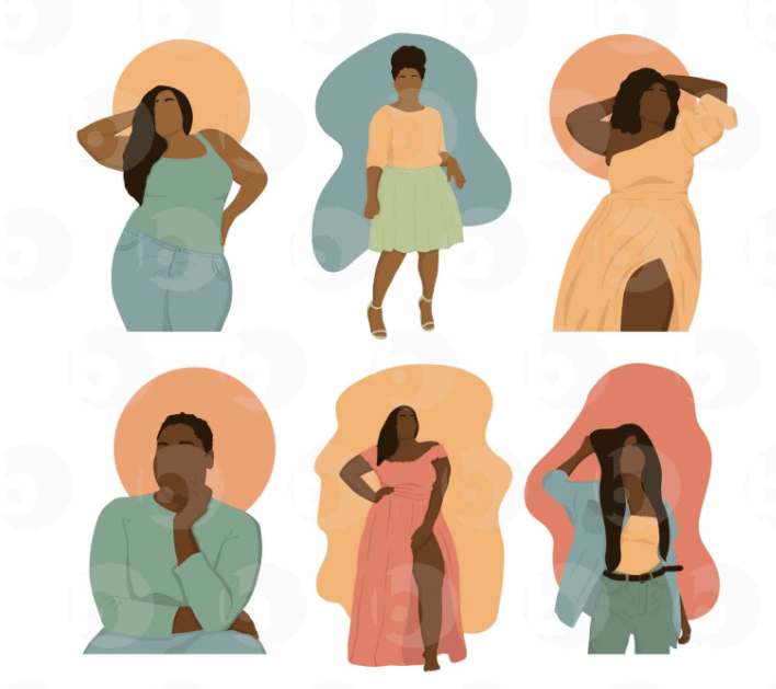 The Epitome: Black Woman commercial Vector illustration library preview for Tech