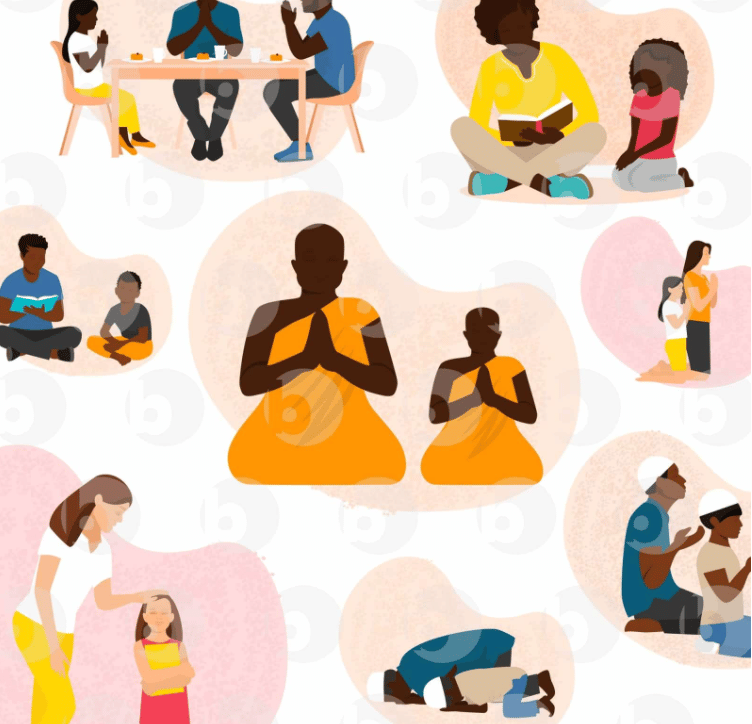 The Spirituality Illustration Pack commercial Vector illustration library preview