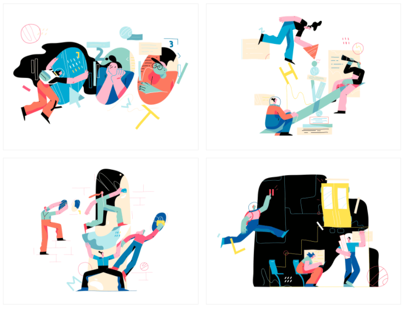 Brainstorm commercial Vector illustration library preview for Tech