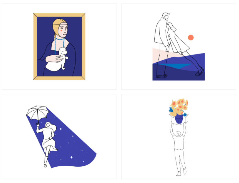 Midnight commercial Vector illustration library preview for Tech
