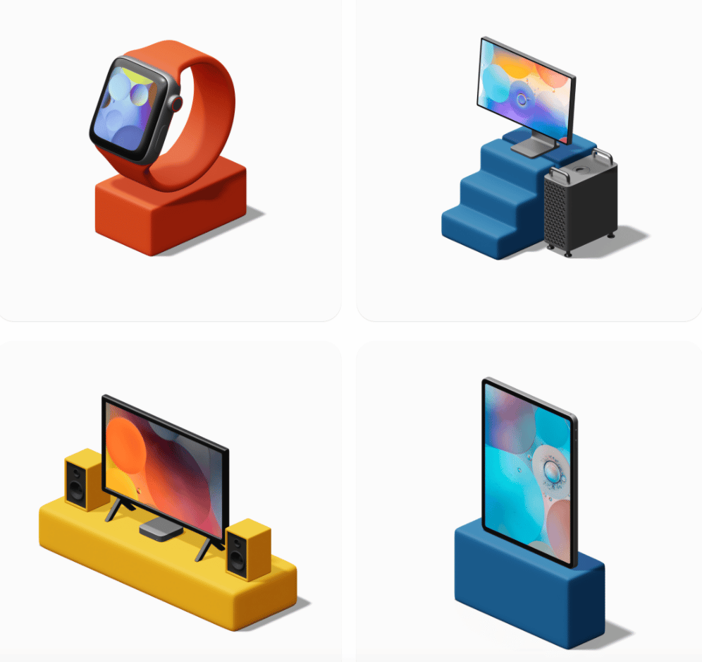 Isometrica commercial 3d illustration library preview