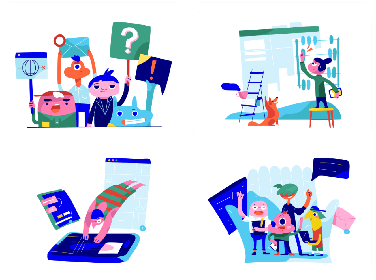Cranks commercial PNG/SVG illustration library preview for Tech