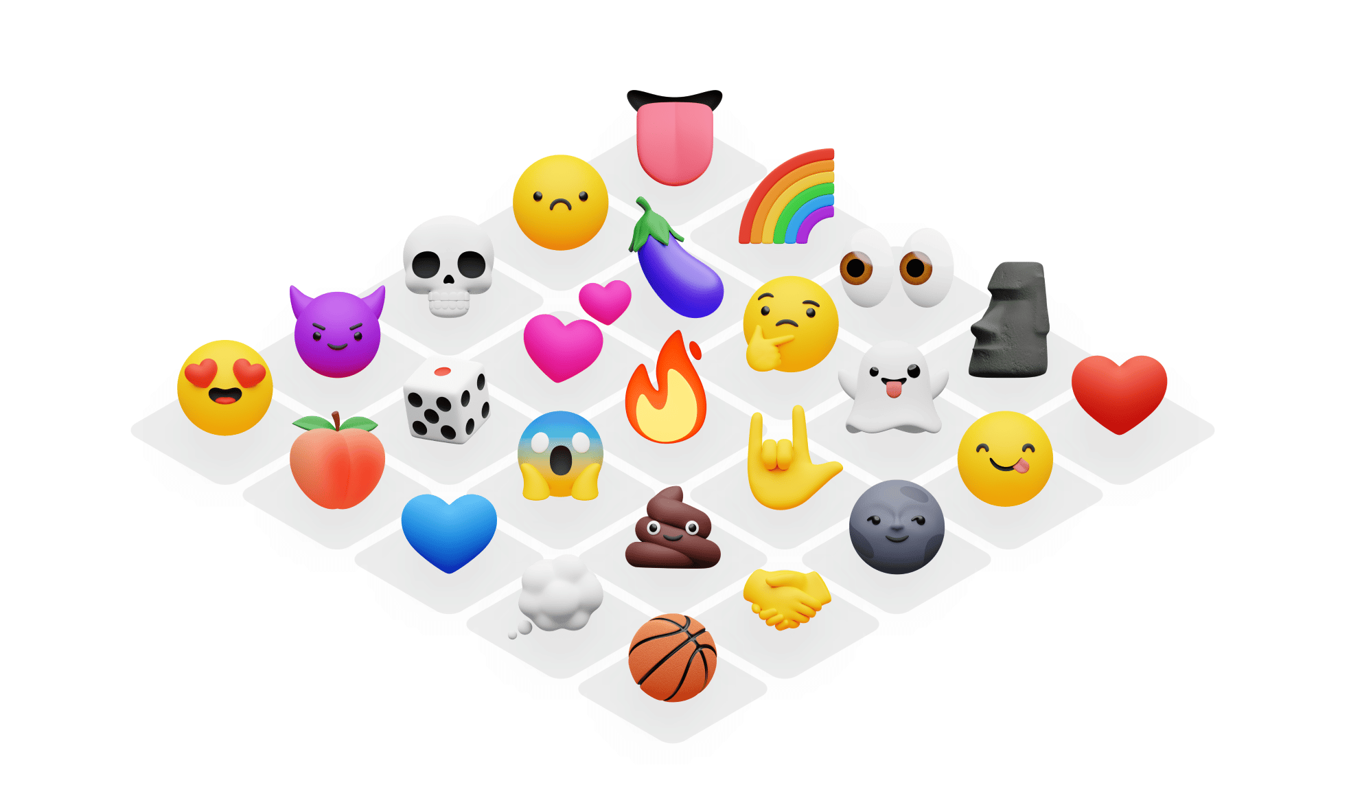3D Emoji commercial PNG illustration library preview