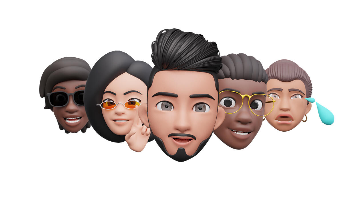 HEADZ Adults pack — 400,000+ diverse 3D heads as an alternative to Apple Memoji with different hairstyles and skin tones